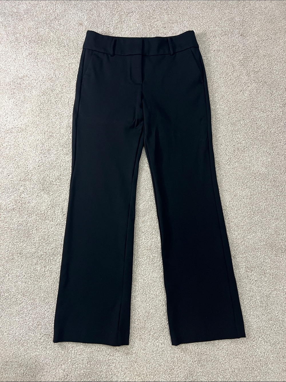 Ann Taylor Black Straight-Leg Dress Trousers